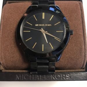 Michael Kors Slim Black Stainless Steel Watch